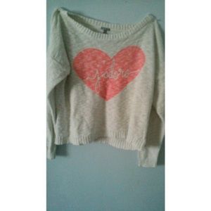 Jadore pink heart sweater