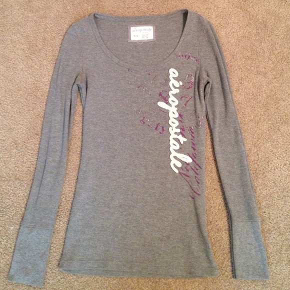 ❄️Aeropostale gray thermal long sleeve shirt❄️