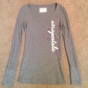 ❄️Aeropostale gray thermal long sleeve shirt❄️