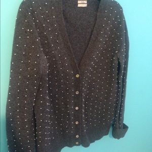 New Madewell Cardigan with silver beading