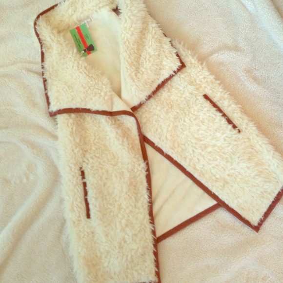 Faux lambs wool vest