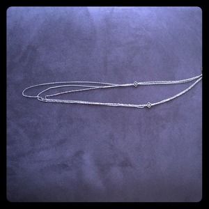 Stella&Dot silver triple strand necklace