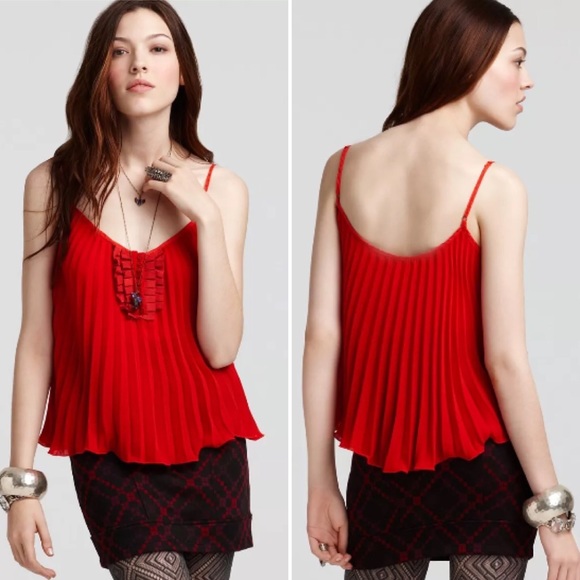 Free People Tops - ⚡️SALE⚡️Free People Ribbons and Pleats Cami Tank