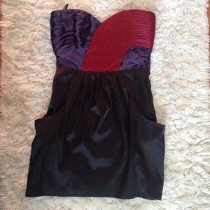 BeBe color block cocktail dress