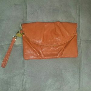 Orange Purse with Chain Stap