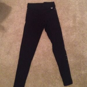 Victoria secret crop yoga pants with sparkly sides