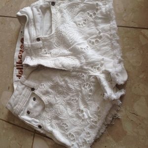 Denim white design jeans