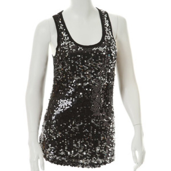 Dark Grey Sequin Tank