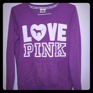 Purple Victoria secret crew sweater