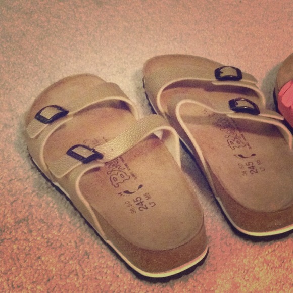 Gold Birkenstocks
