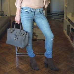 Rugby-Ralph Lauren distressed light denim. Size 25