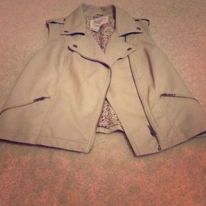 Faux leather vest