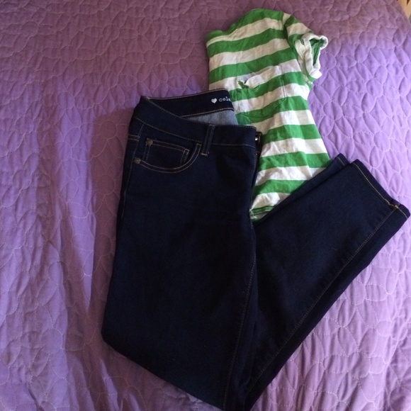 Celebrity pink dark wash jeans