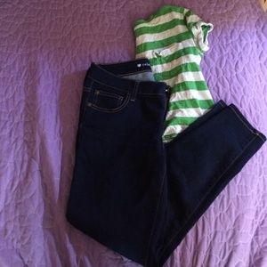 Celebrity pink dark wash jeans