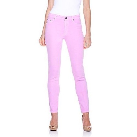 NWT! DG2 Diane Gilman cozy skinny jeans. Soft pink - Picture 1 of 1