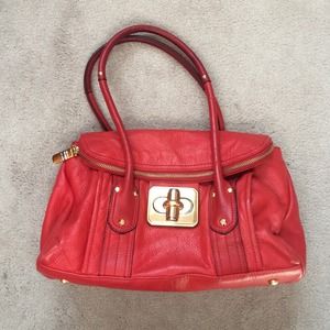 B Makowsky Red Genuine Leather handbag