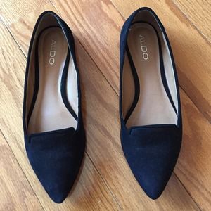 Black Suede Flats