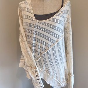 Free People cream slouch sweater!
