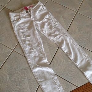 White ripped jeans