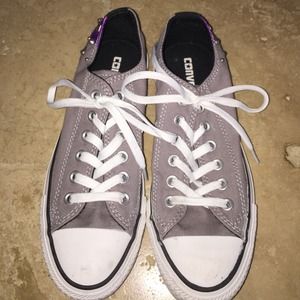 Grey and purple Converse