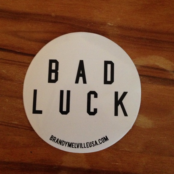 brandy Melville "bad luck" sticker