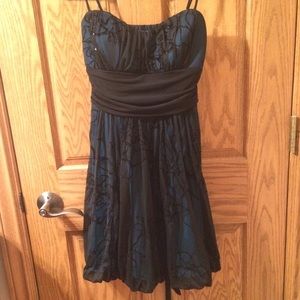 Homecoming/Formal Black&Teal dress