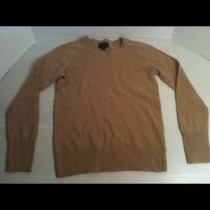 J crew tan Crewneck sweater cashmere and wool XS