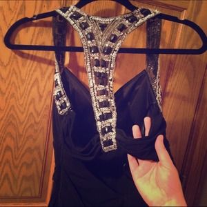 Beaded black dress