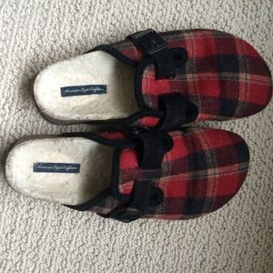 Flanneled clogs from AE