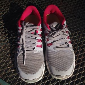 Nike free runs 5.0 - grey/fuchsia