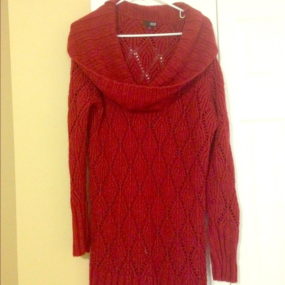 Red sweater tunic/dress