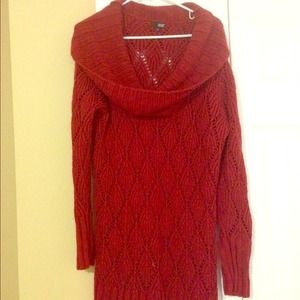 Red sweater tunic/dress