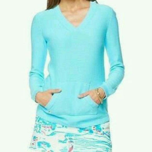 Lilly Pulitzer Seaside sweater in Spa Blue