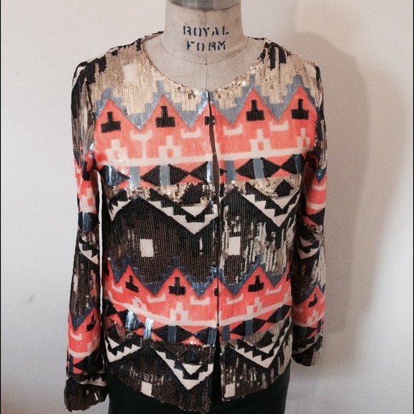 Colorful sequin jacket