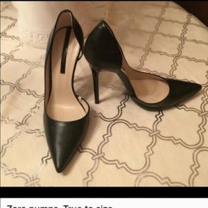 Zara black 6.5 heels