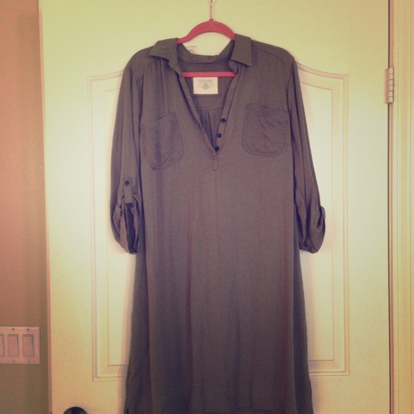 Olive green relax fit dress!!