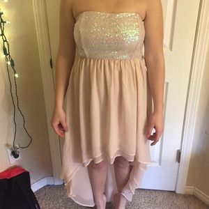 Light pink HI-Lo dress