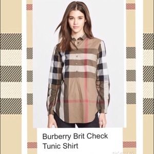 Burberry Brit Nova Check Tunic Shirt size L (M)
