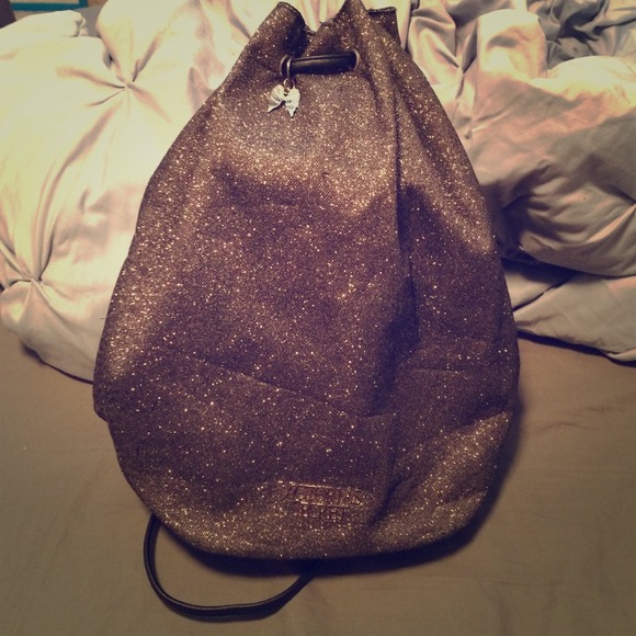 Victoria's Secret canvas draw string backpack