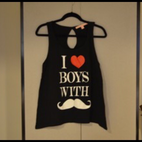 I ❤️ boys with mustaches tee