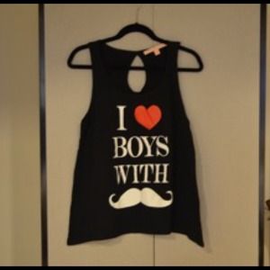 I ❤️ boys with mustaches tee