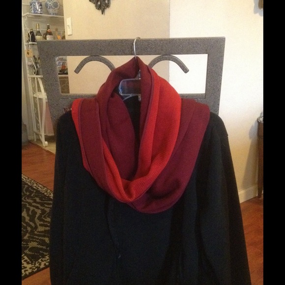 Calvin Klein Red and burgundy scarf
