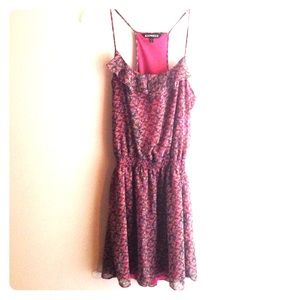 Express floral pink, purple, blue, green dress💗