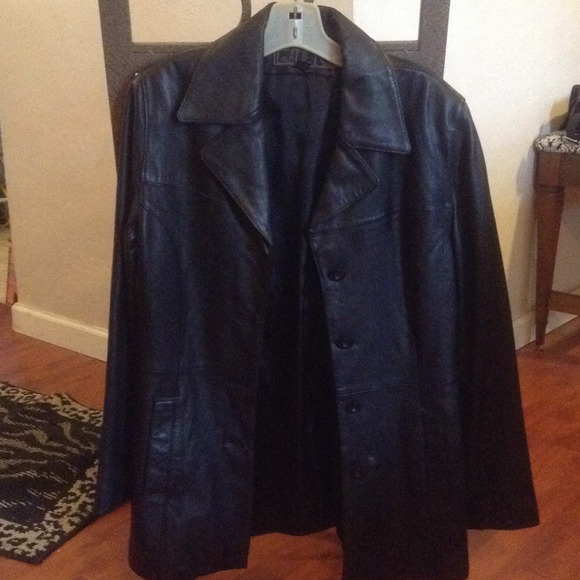 Black leather jacket