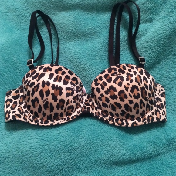 🔴TRADED🔴 Cheetah PINK 32 Push-Up Bra