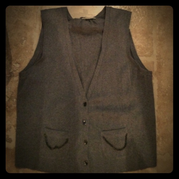 Banana republic factory knit grey vest