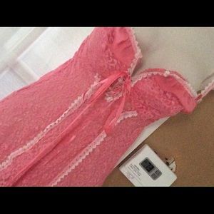 Pink lace lingerie