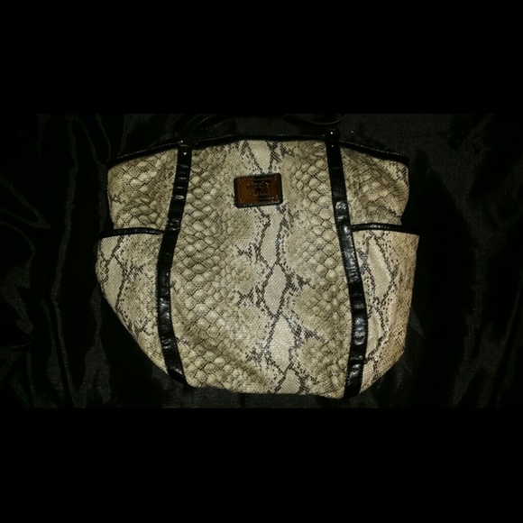 Nicole Miller snake skin purse