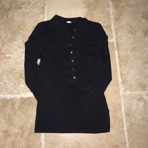 Bundled!! Jcrew black mock neck tuxedo detail knit