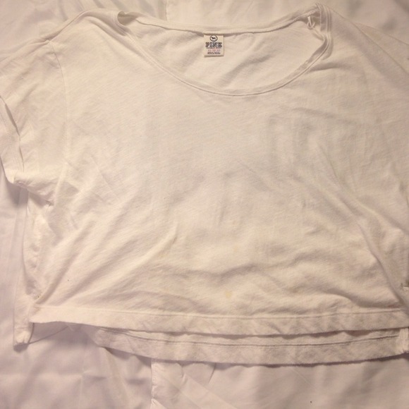 PINK White loose top